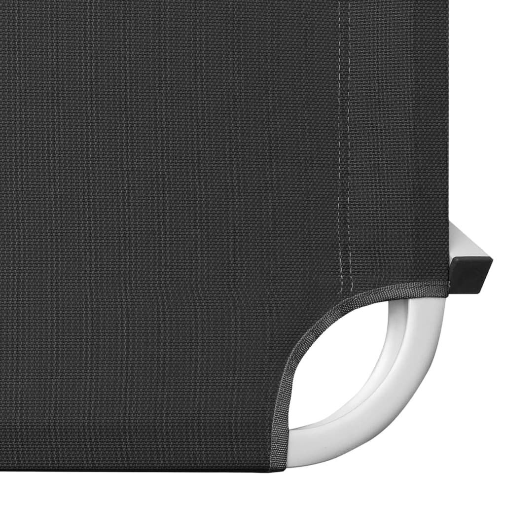 Sun Lounger Aluminium and Textilene Black Price
