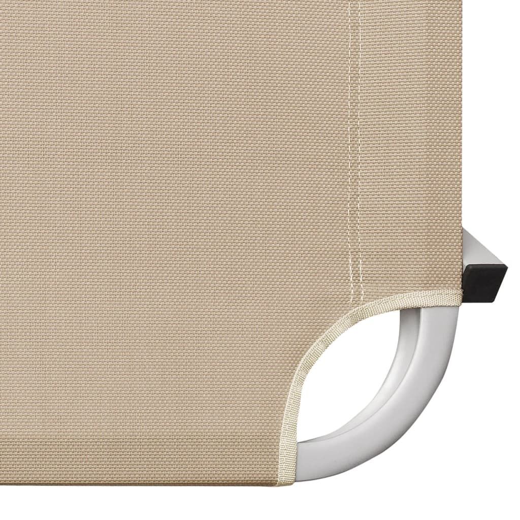 Sun Lounger Aluminium and Textilene Cream Price