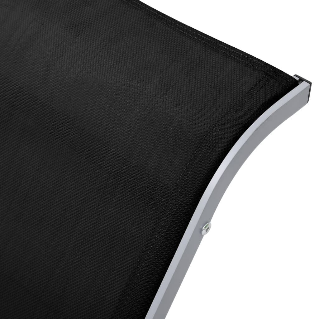 Sunlounger Textilene and Aluminium Black Price