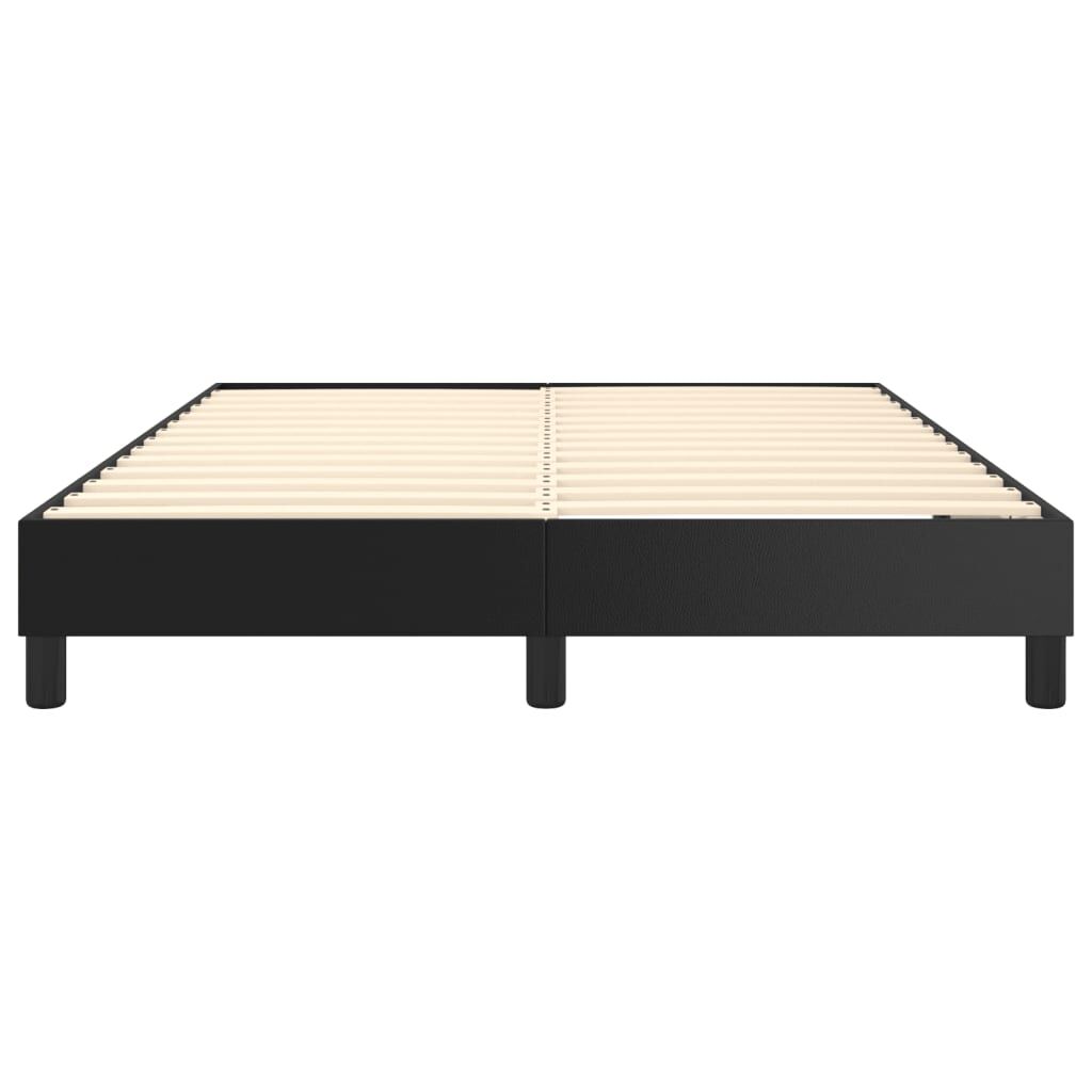 Bed Frame without Mattress Black Double Faux Leather Price