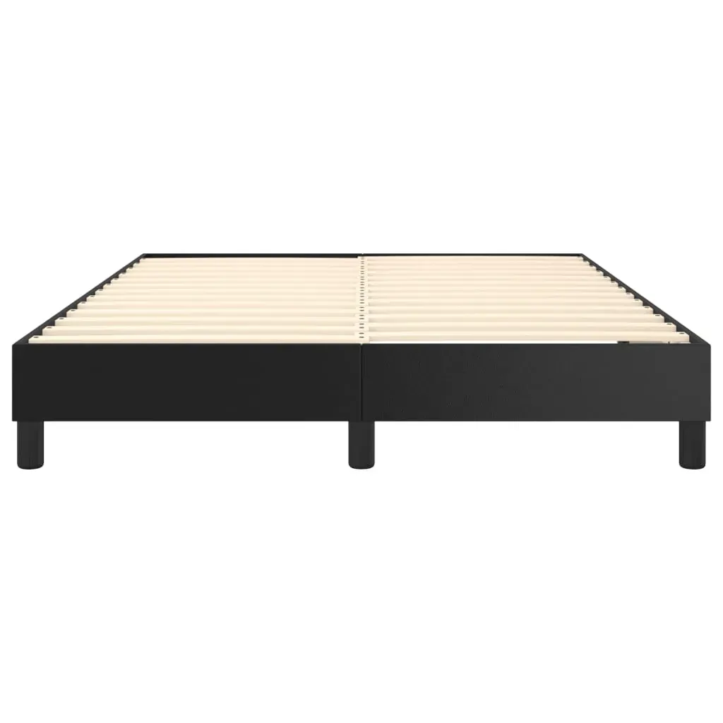 Bed Frame without Mattress Black Double Faux Leather Price