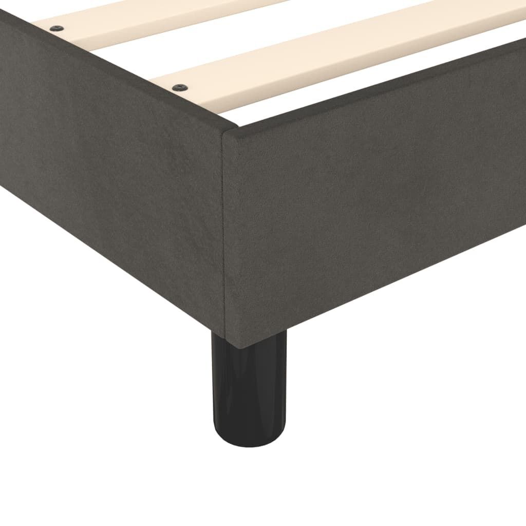 Bed Frame without Mattress Dark Grey Double Velvet Price
