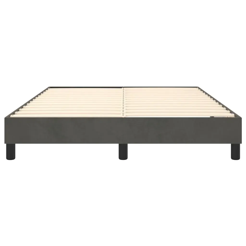 Bed Frame without Mattress Dark Grey Double Velvet Price