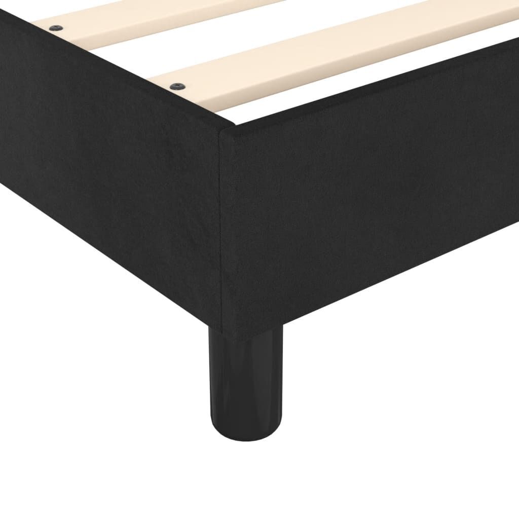 Bed Frame without Mattress Black Double Velvet Price