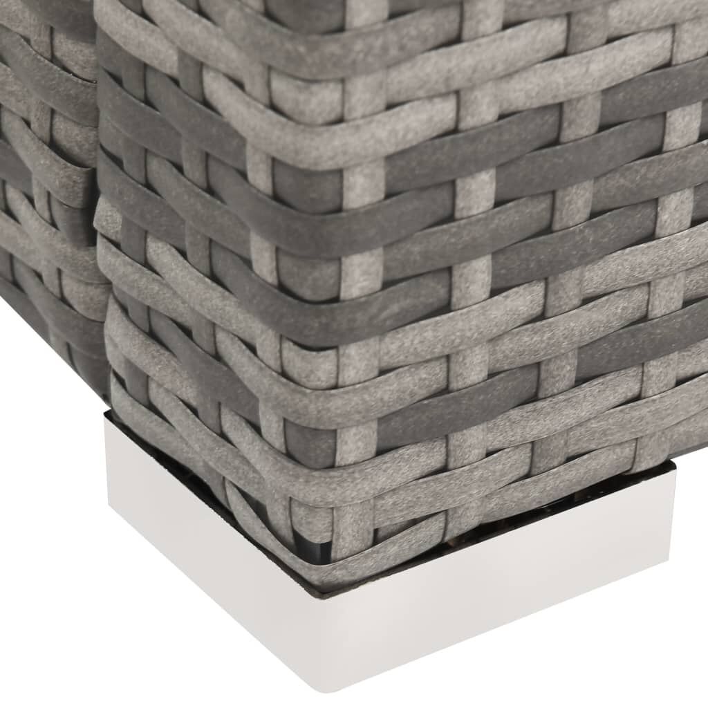 Double Sun Lounger Poly Rattan Grey Price
