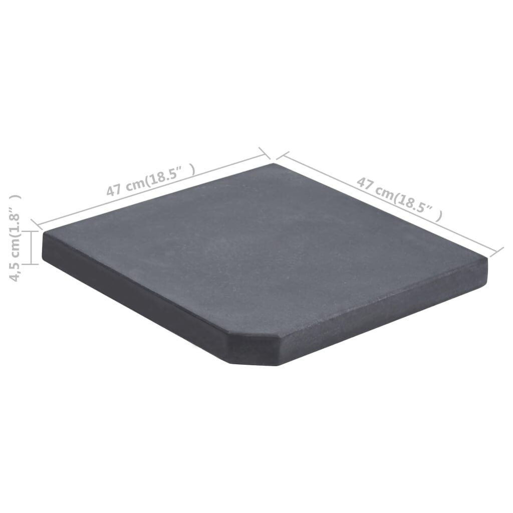 Umbrella Weight Plate Black Granite Square 25 kg Price