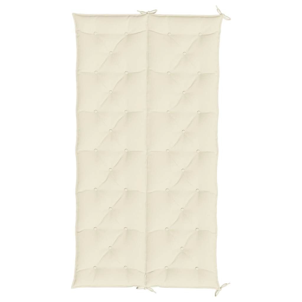 Garden Bench Cushion Cream White 200x(50+50)x7cm Oxford Fabric Price