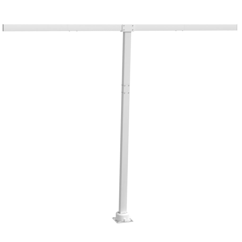 Awning Post Set White 300x245 cm Iron Price