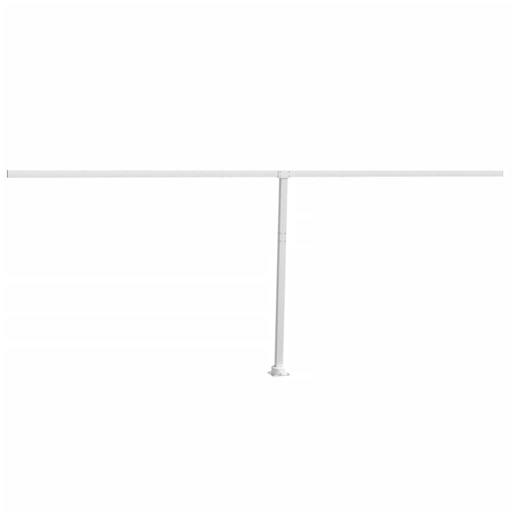 Awning Post Set White 600x245 cm Iron Price