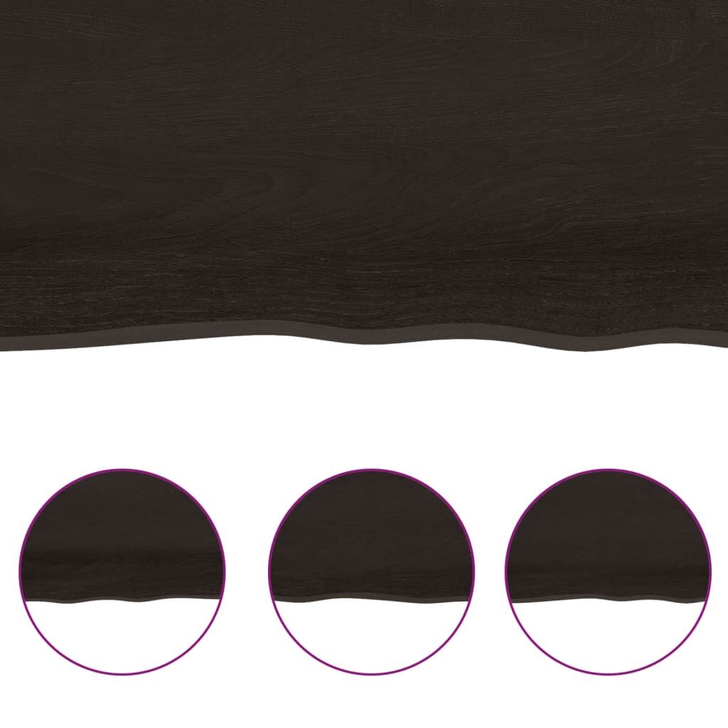 Bathroom Countertop Dark Brown 120x60x6 cm Treated Solid Wood Price