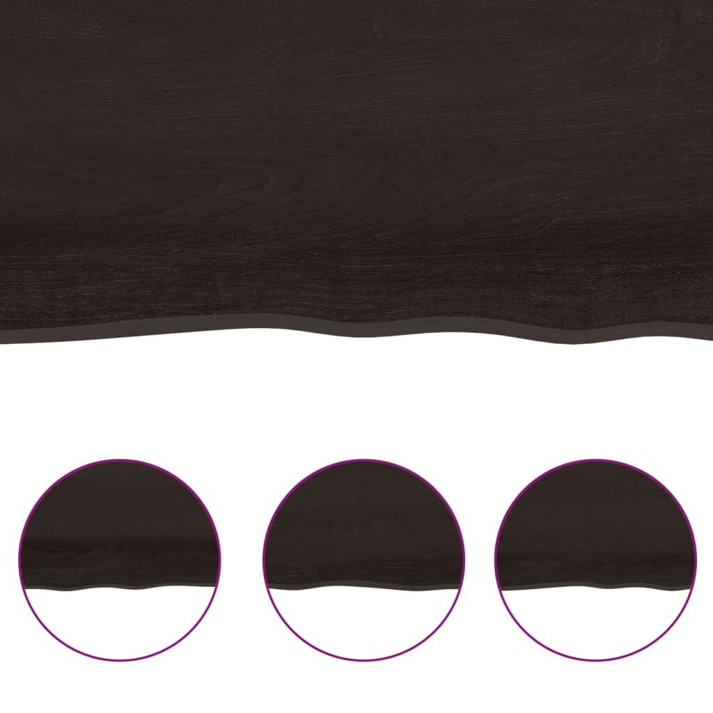 Bathroom Countertop Dark Brown 180x50x4 cm Treated Solid Wood Price
