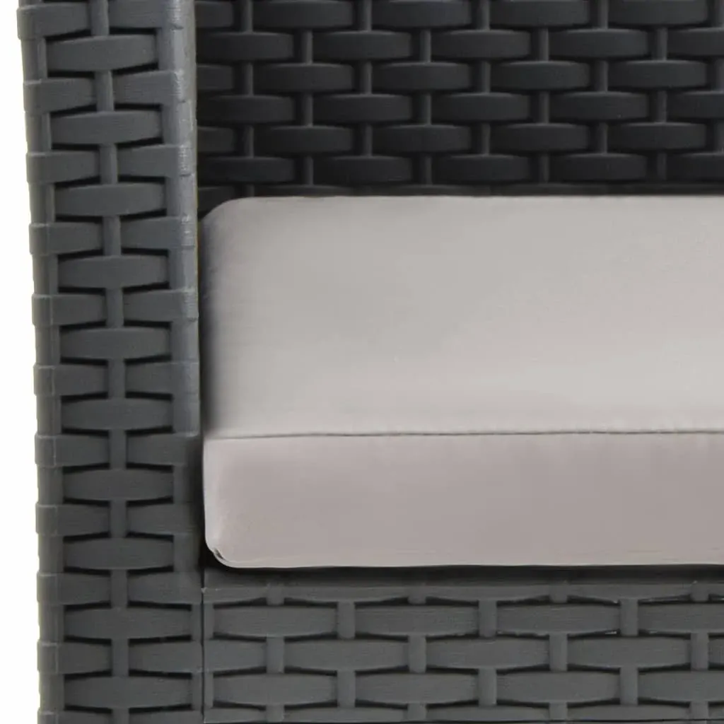 2 Piece Garden Lounge Set with Cushion Rattan Anthracite Price