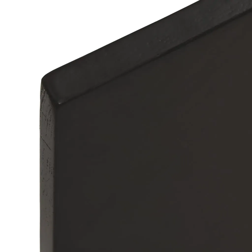Table Top Dark Brown 100x60x2 cm Treated Solid Wood Oak Price