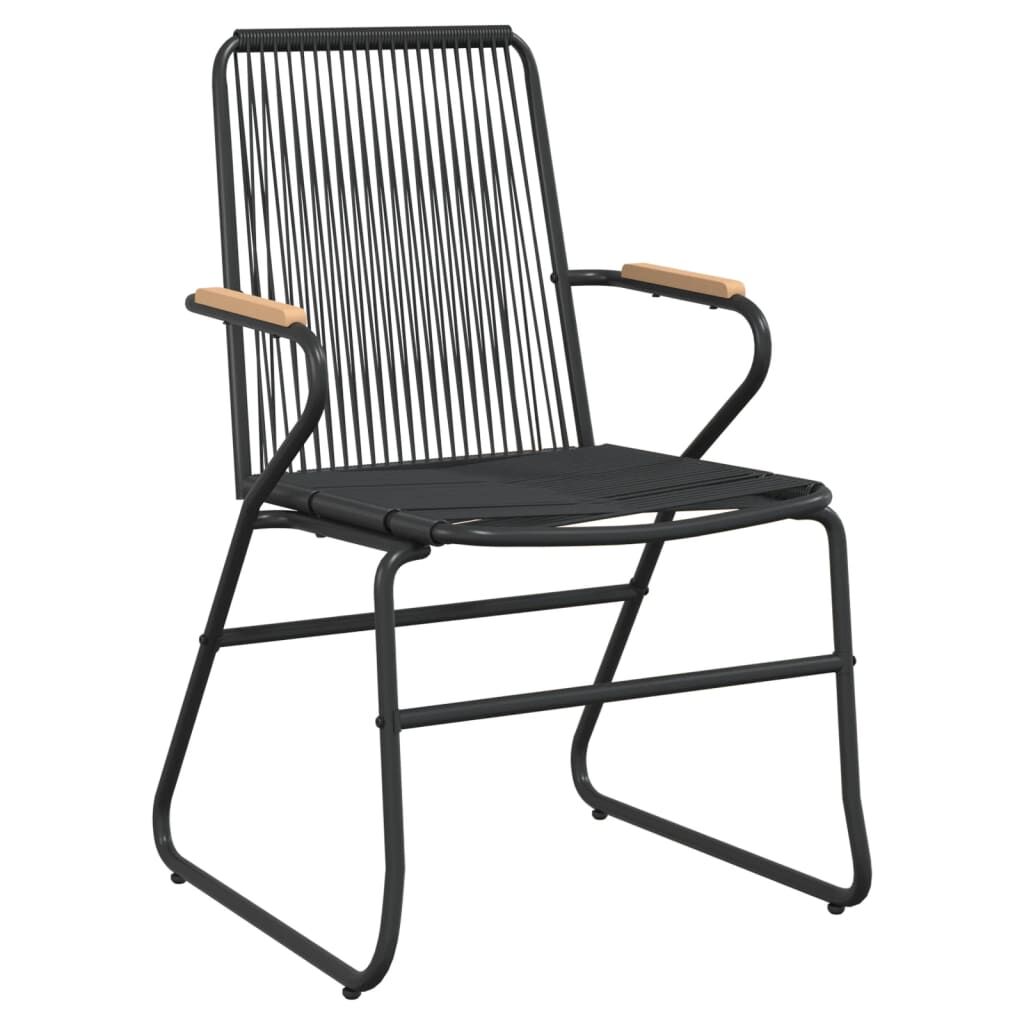 7 Piece Garden Dining Set Black PVC Rattan Price