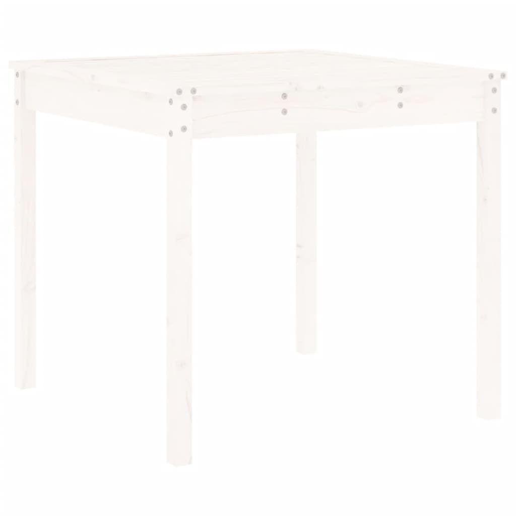 5 Piece Garden Dining Set White Solid Wood Pine Price