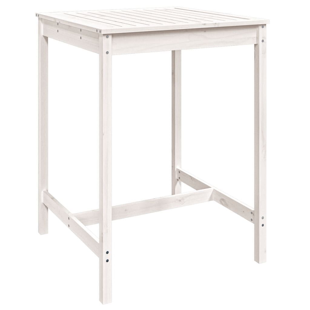 3 Piece Garden Bar Set White Solid Wood Pine Price