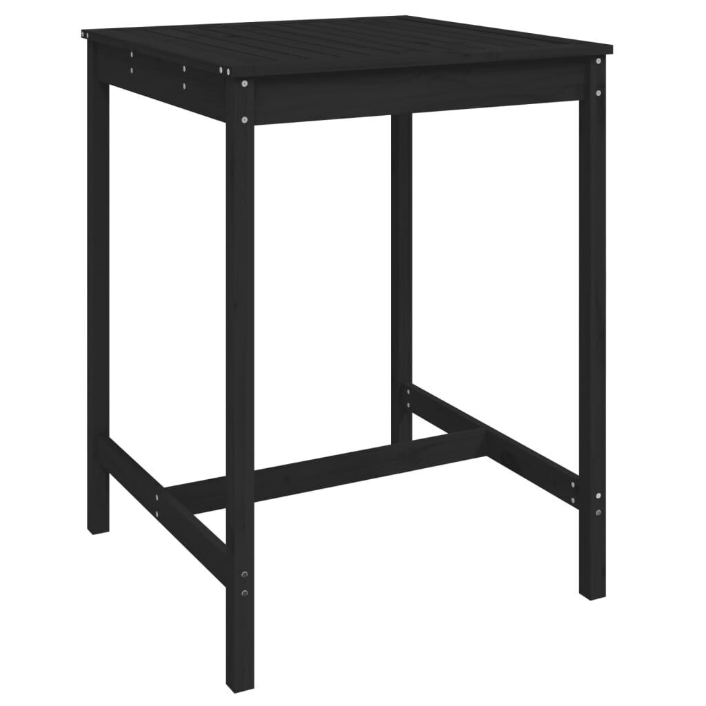 3 Piece Garden Bar Set Black Solid Wood Pine Price