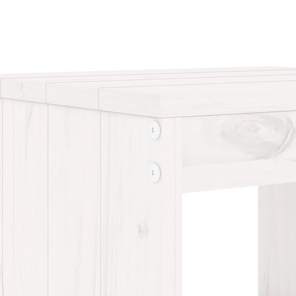 5 Piece Garden Bar Set White Solid Wood Pine Price