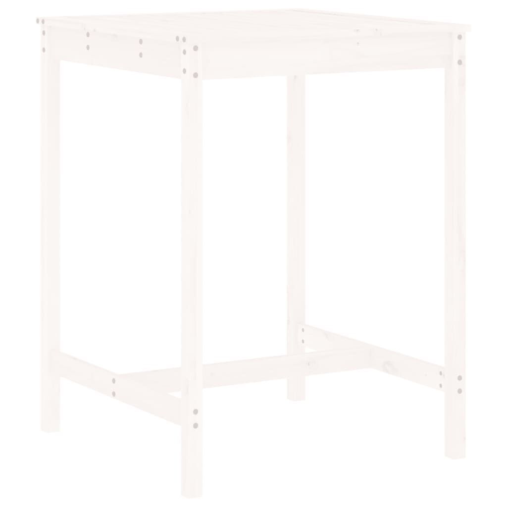 3 Piece Garden Bar Set White Solid Wood Pine Price