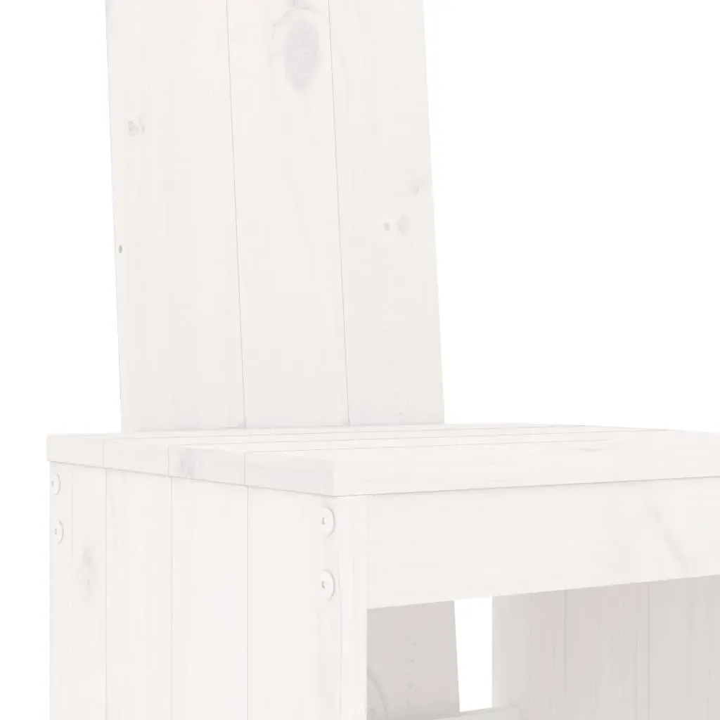 5 Piece Garden Bar Set White Solid Wood Pine Price