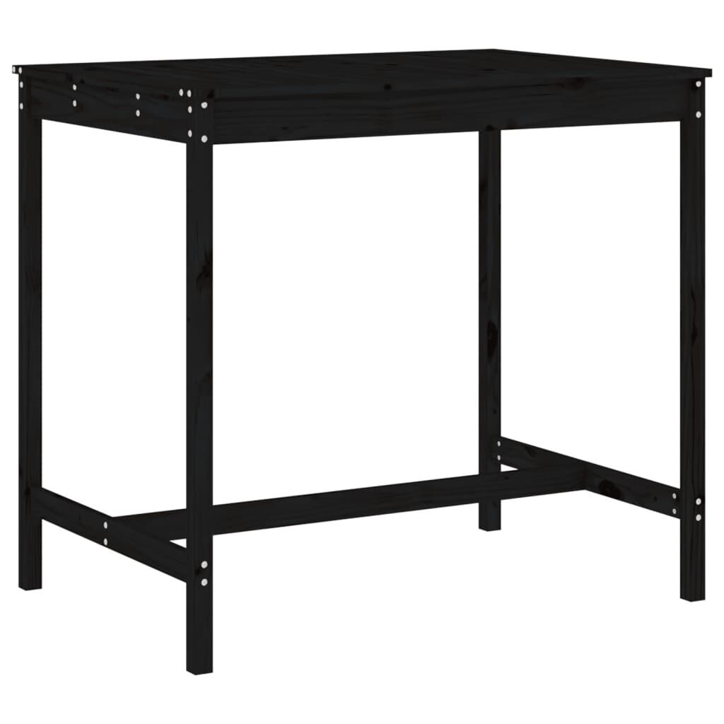 5 Piece Garden Bar Set Black Solid Wood Pine Price