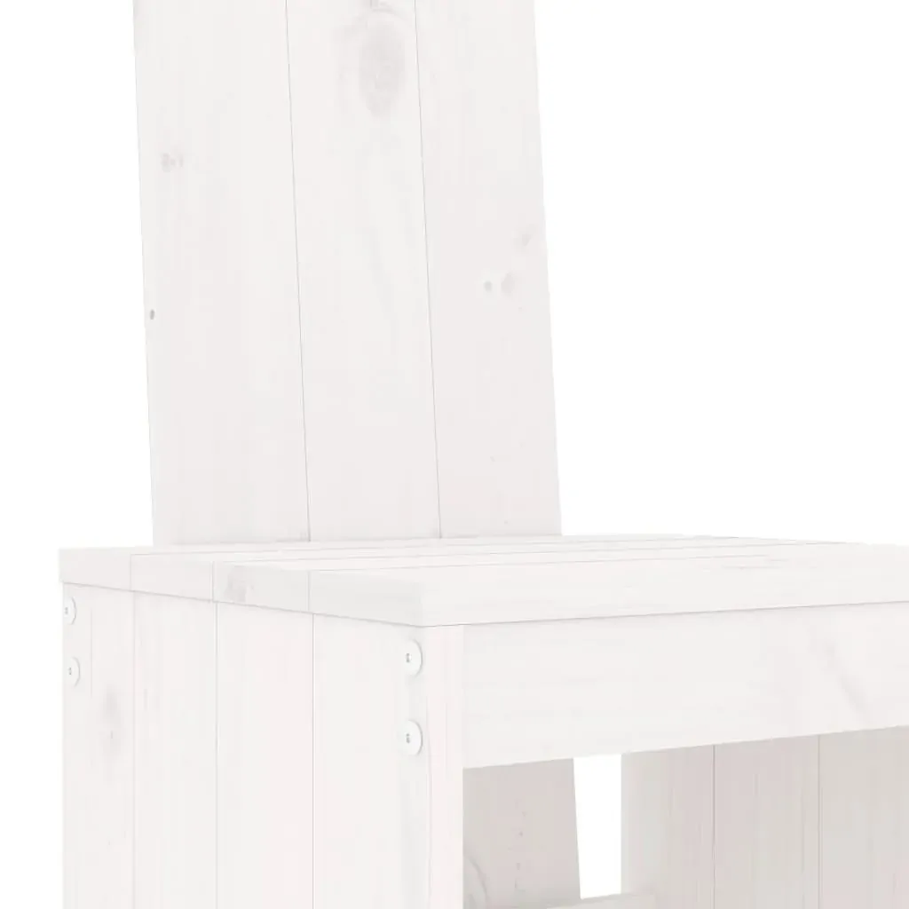 7 Piece Garden Bar Set White Solid Wood Pine Price