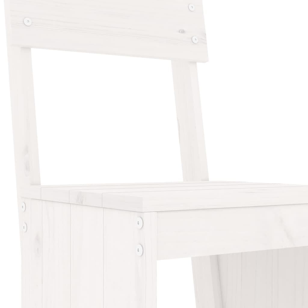 9 Piece Garden Bar Set White Solid Wood Pine Price