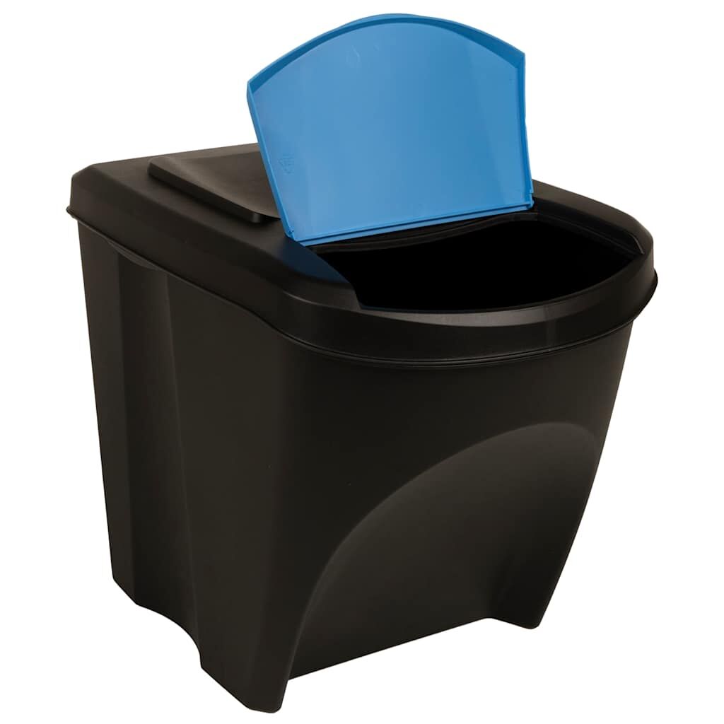 Stackable Garbage Bin Boxes 3 pcs Anthracite 75 L Polypropylene Price