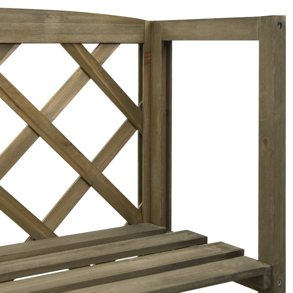 Trellis with Shelves Grey 55x30x140 cm Solid Fir Wood Price