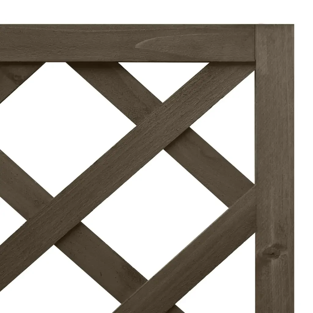 Corner Trellis Planter Grey 40x40x150 cm Solid Fir Wood Price