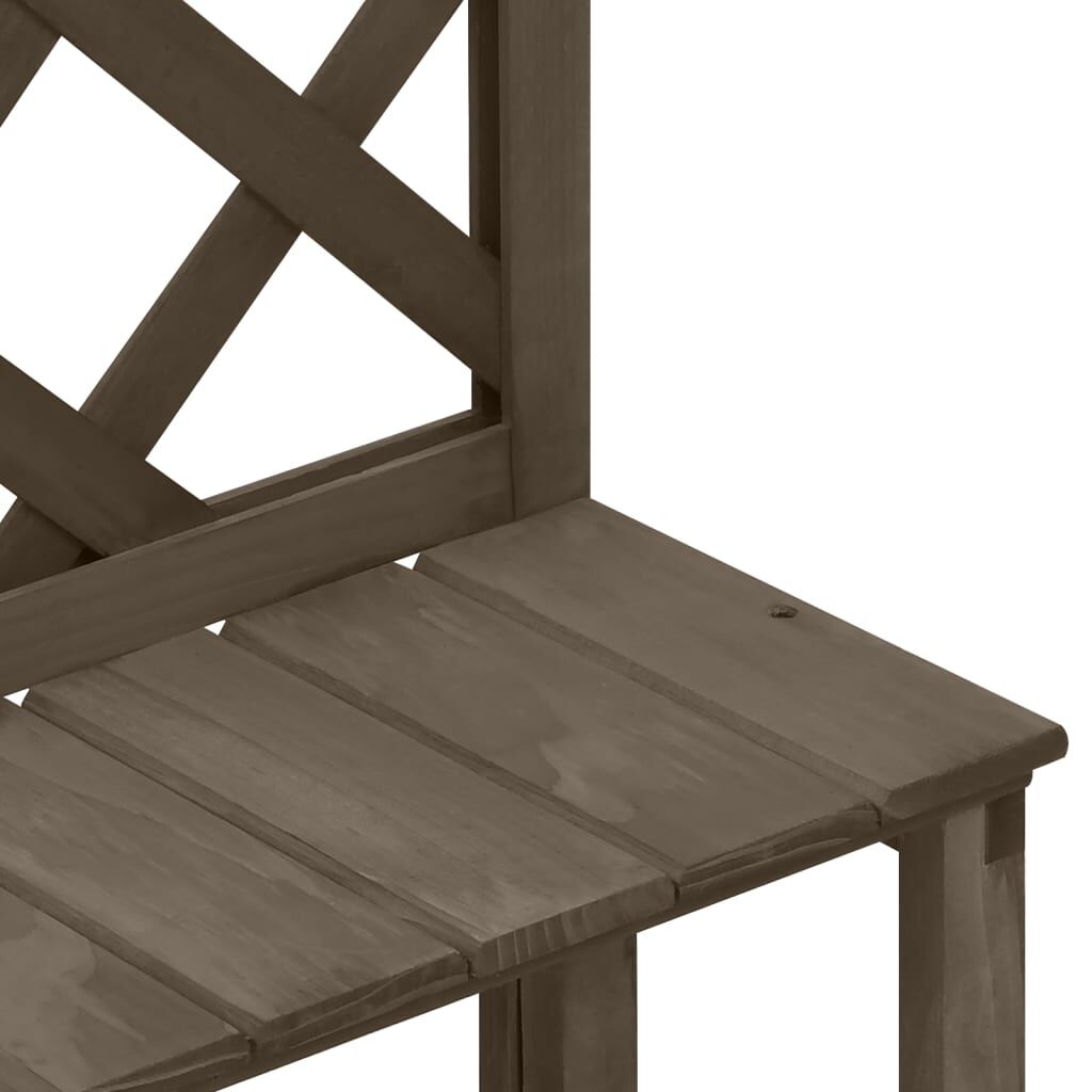 Plant Stand with Trellis Grey 70x42x115 cm Solid Fir Wood Price