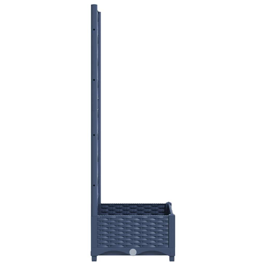 Garden Planter with Trellis Blue Grey 40x40x121.5 cm PP Price