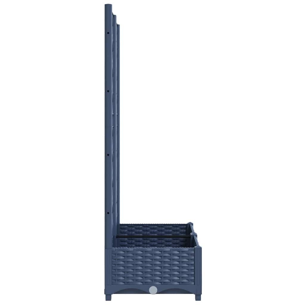 Garden Planter with Trellis Blue Grey 80x40x121.5 cm PP Price