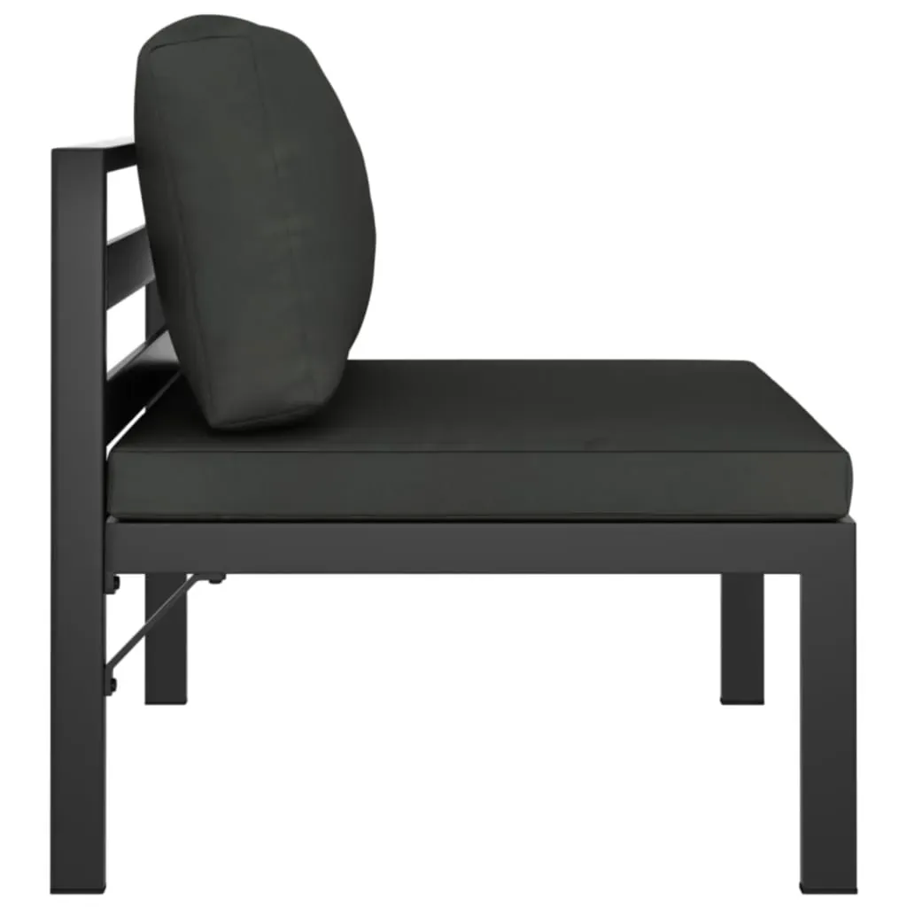 3 Piece Garden Sofa Set with Cushions Aluminium Anthracite Price