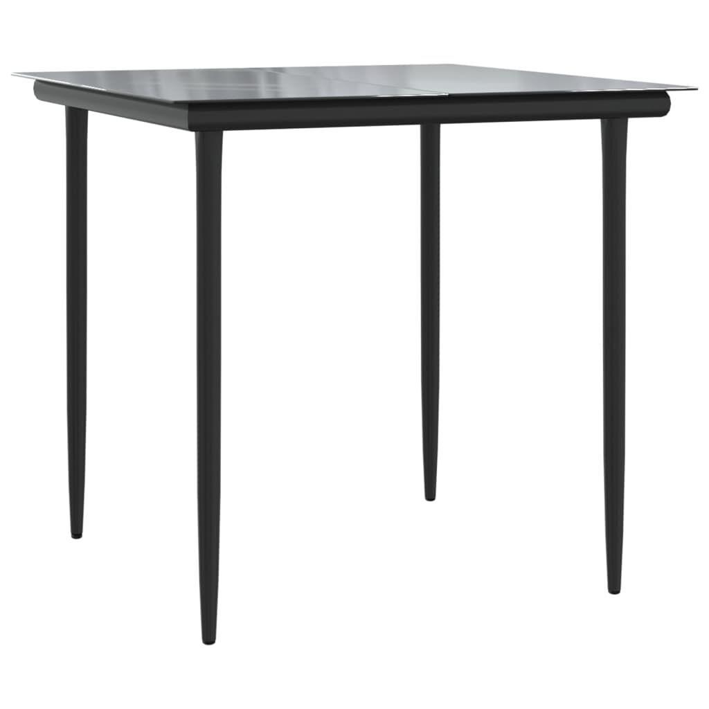 5 Piece Garden Dining Set with Cushions Black Poly Rattan Price