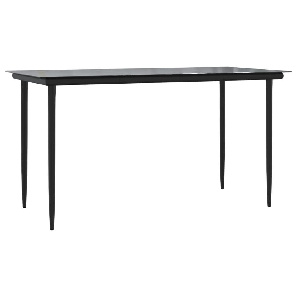 5 Piece Garden Dining Set with Cushions Black and Grey Poly Rattan Price