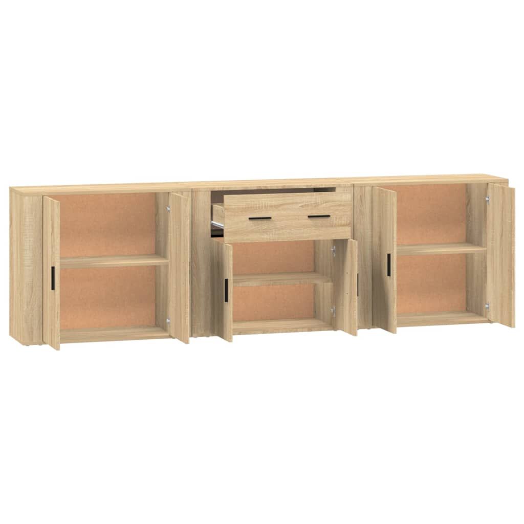 Sideboards 3 pcs Sonoma Oak Engineered Wood Price