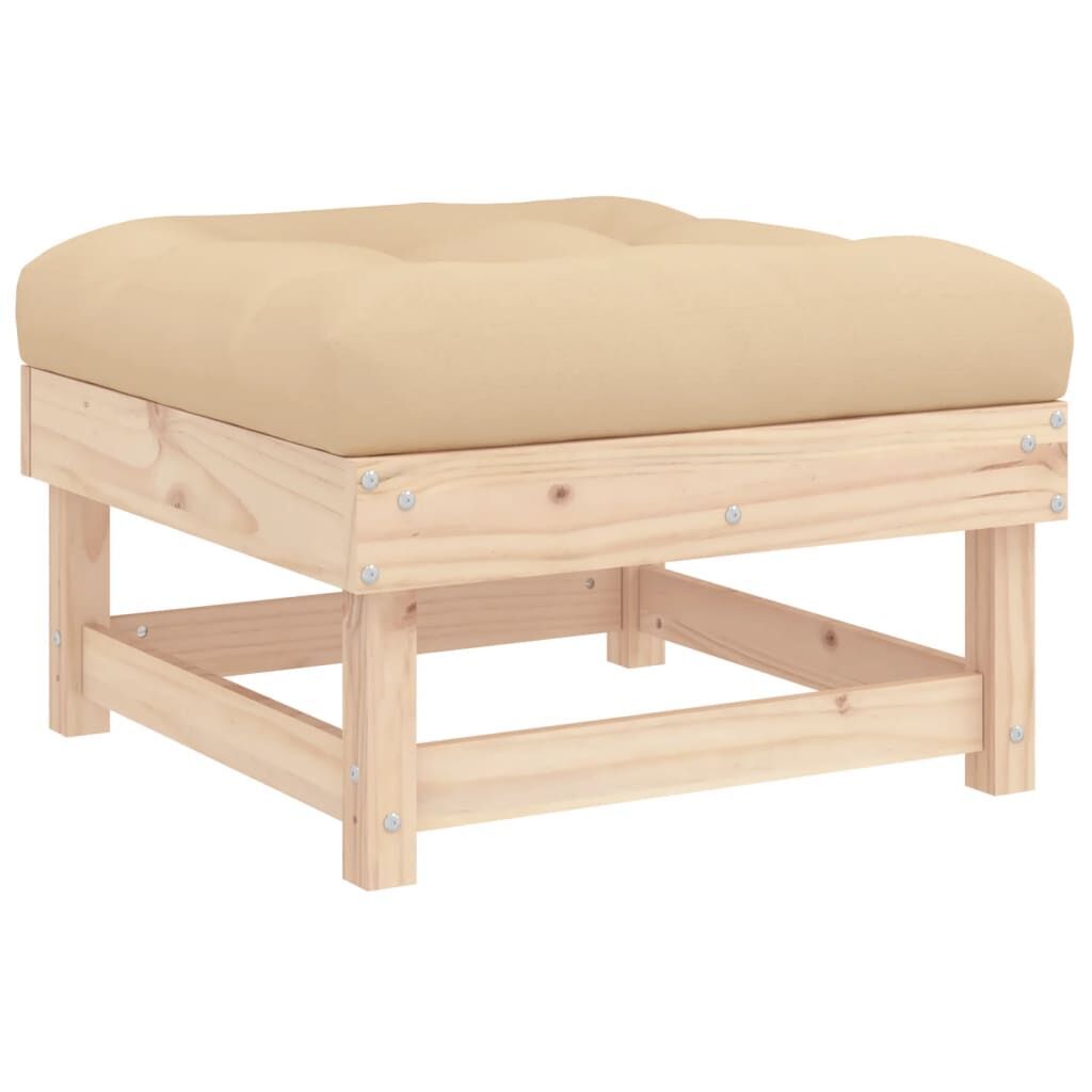 5 Piece Garden Lounge Set with Cushions Solid Wood Price