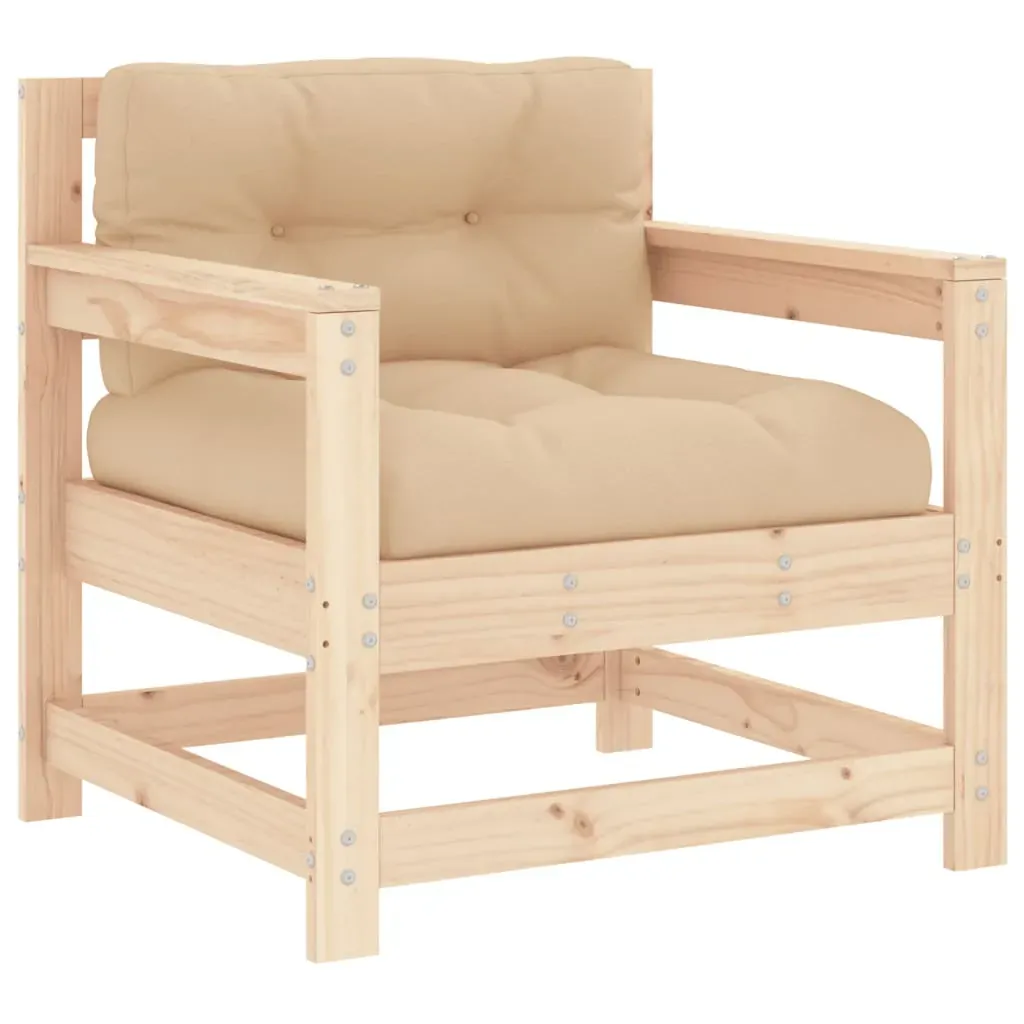 6 Piece Garden Lounge Set with Cushions Solid Wood Price