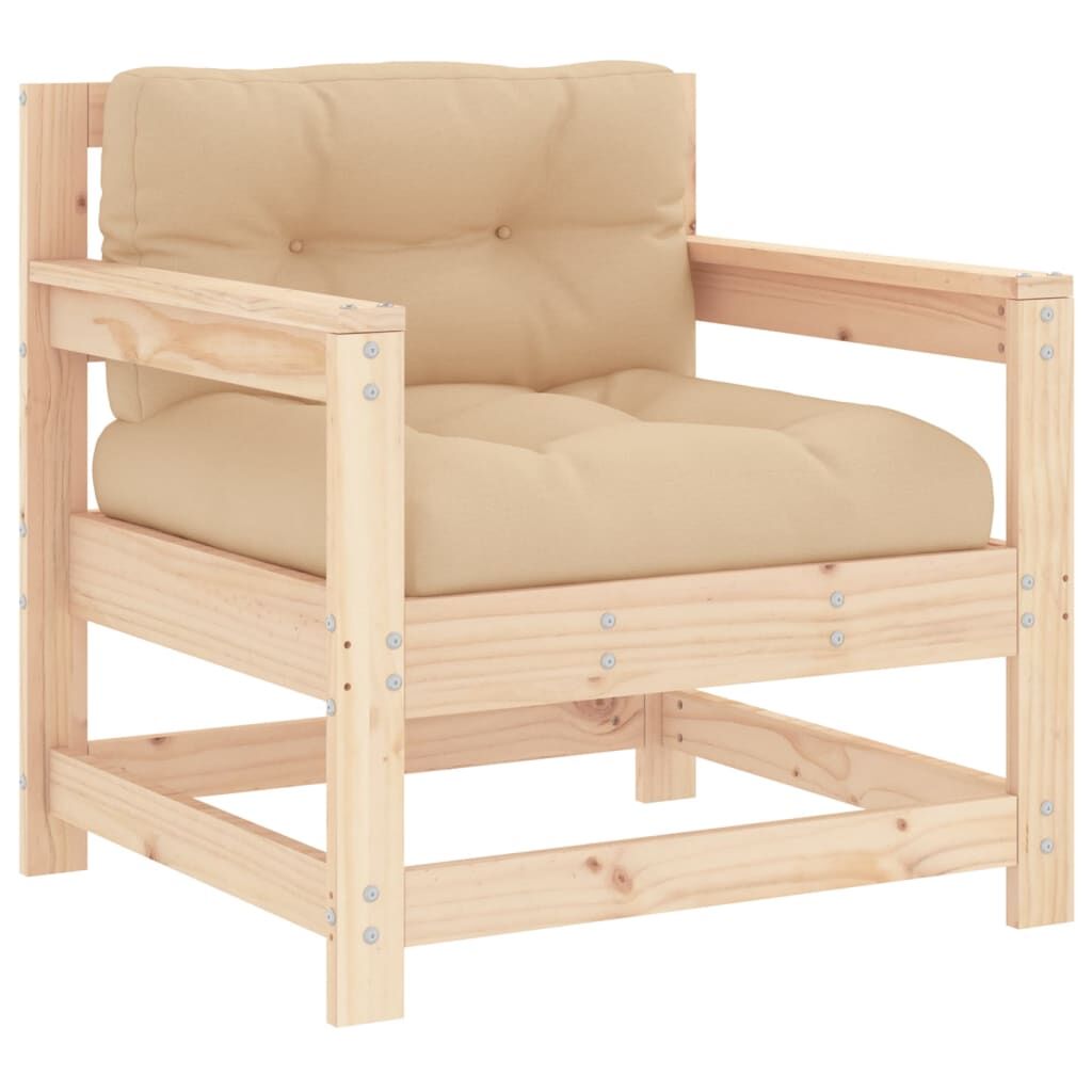7 Piece Garden Lounge Set with Cushions Solid Wood Price