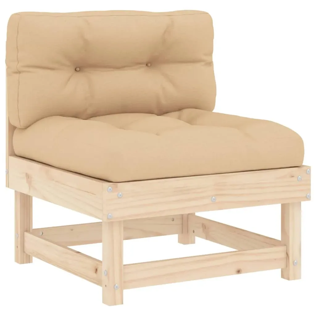 6 Piece Garden Lounge Set with Cushions Solid Wood Price