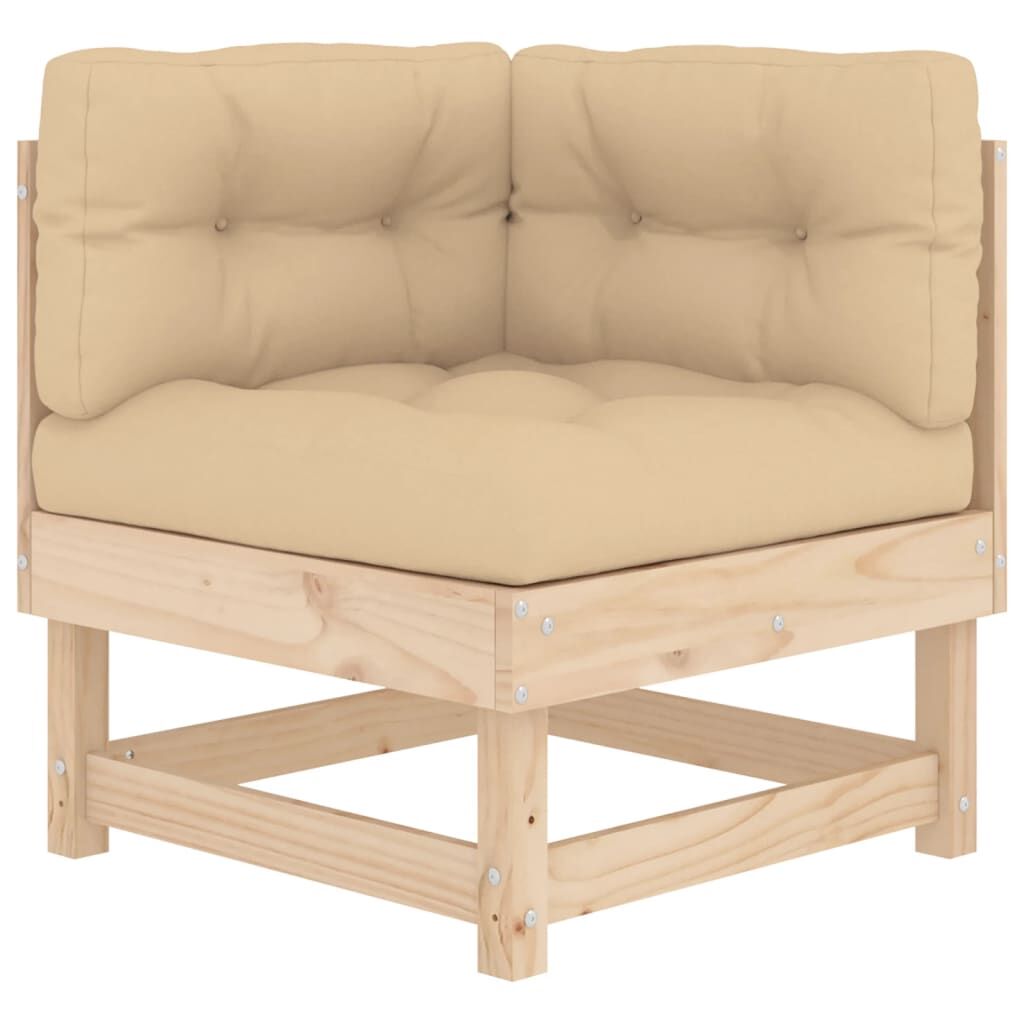7 Piece Garden Lounge Set with Cushions Solid Wood Price