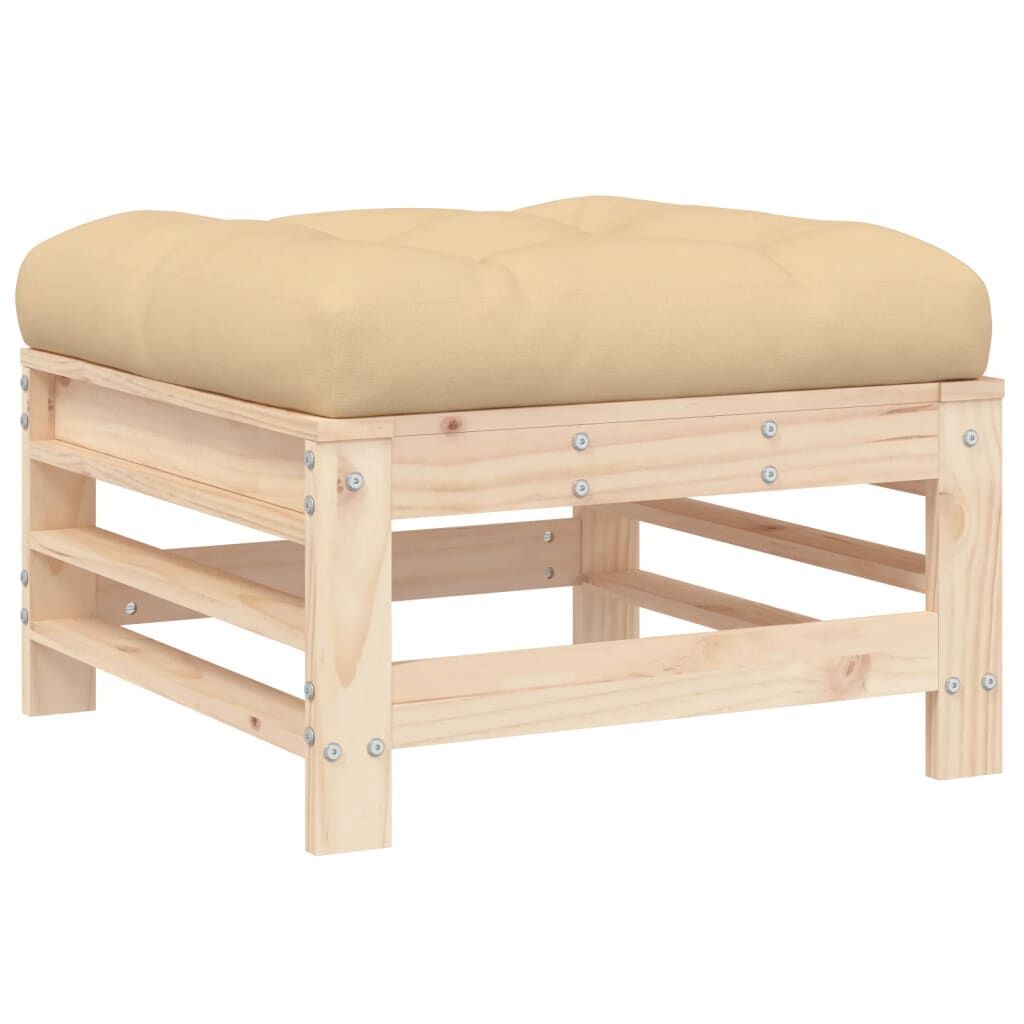 6 Piece Garden Lounge Set with Cushions Solid Wood Price