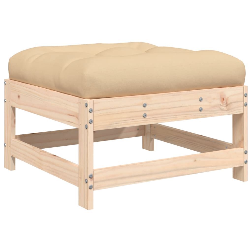 10 Piece Garden Lounge Set with Cushions Solid Wood Price