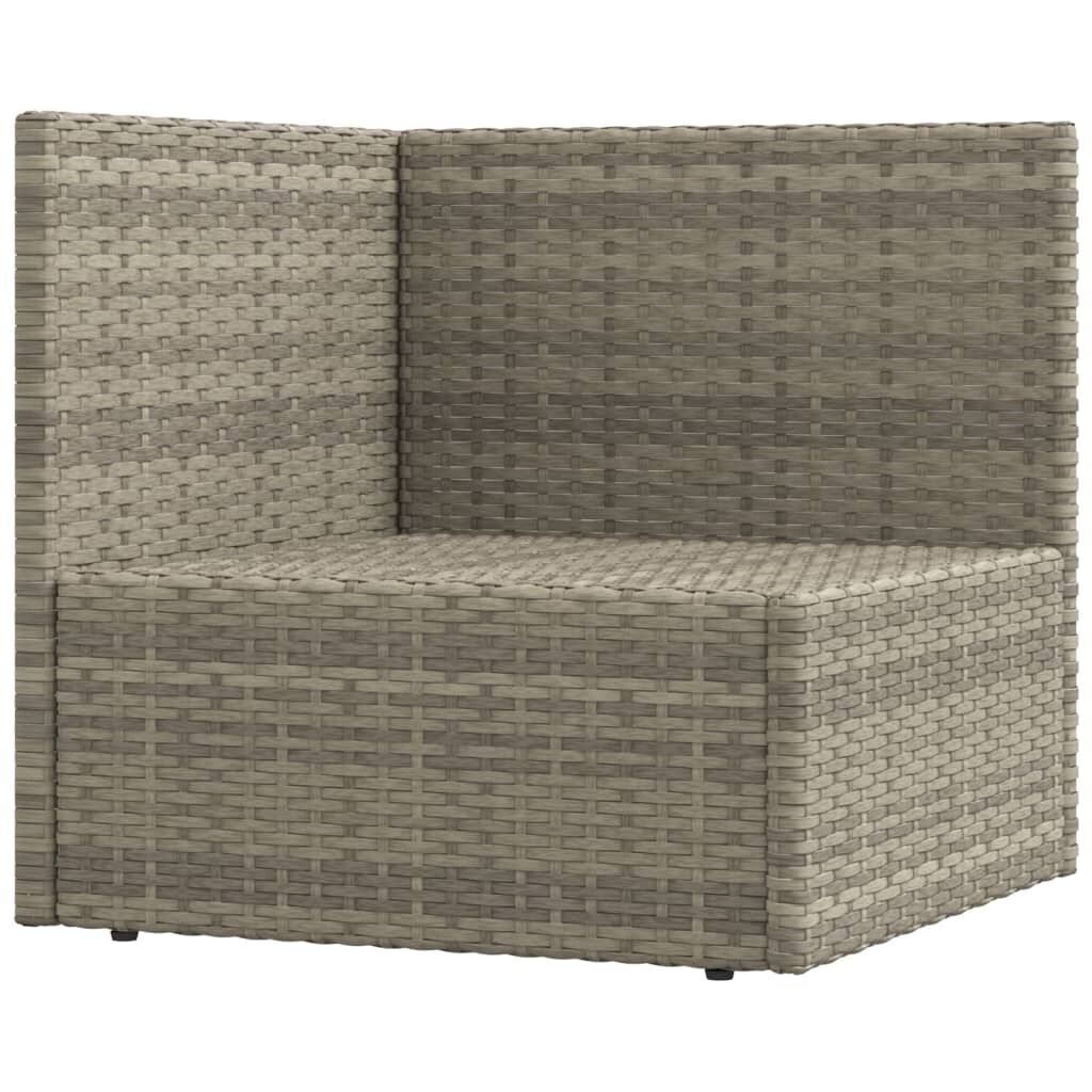 5 Piece Garden Lounge Set with Cushions Grey Poly Rattan Price