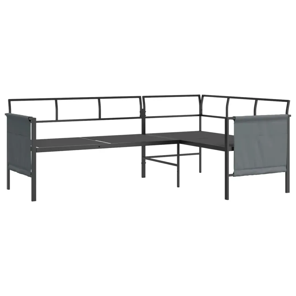 2 Piece Garden Dining Set Anthracite Steel Price