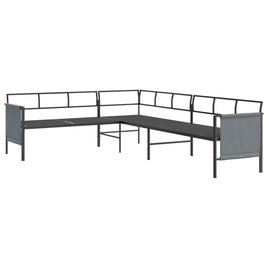 2 Piece Garden Dining Set Anthracite Steel Price