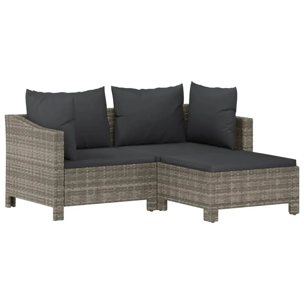 6 Piece Garden Lounge Set with Cushions Grey Poly Rattan Price