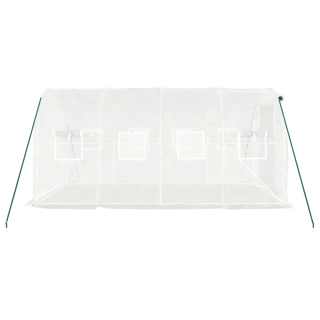 Greenhouse with Steel Frame White 8 m² 4x2x2 m Price
