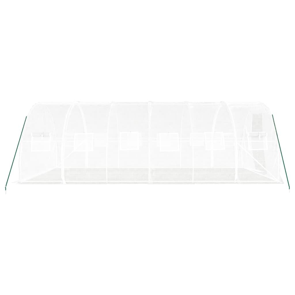 Greenhouse with Steel Frame White 18 m² 6x3x2 m Price